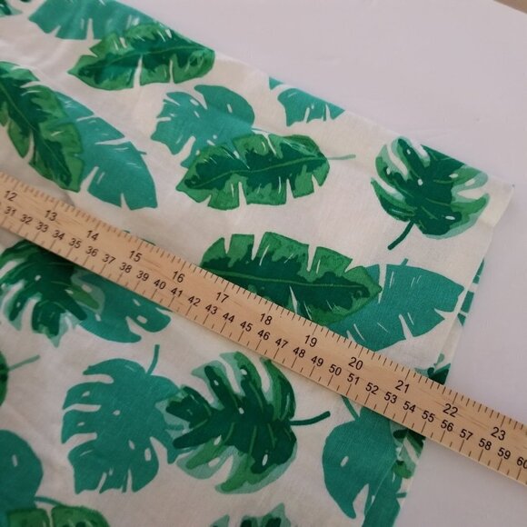 J. Crew Skirt Womens XS X-small Knee Length Green Tropical Linen Blend Vacation - Picture 8 of 8